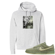 Oil Green Low Dunks Hoodie | Miguel, Ash