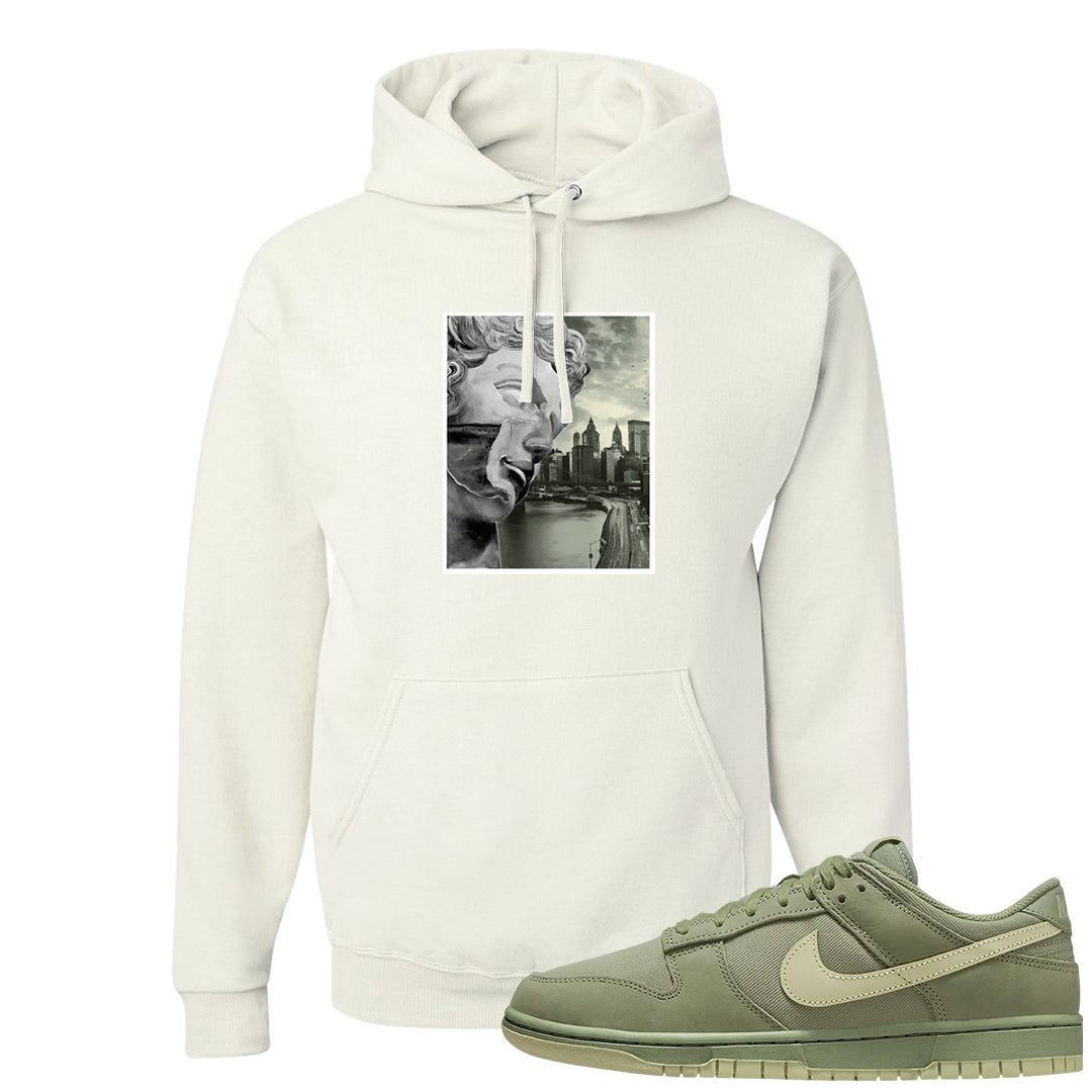 Oil Green Low Dunks Hoodie | Miguel, White