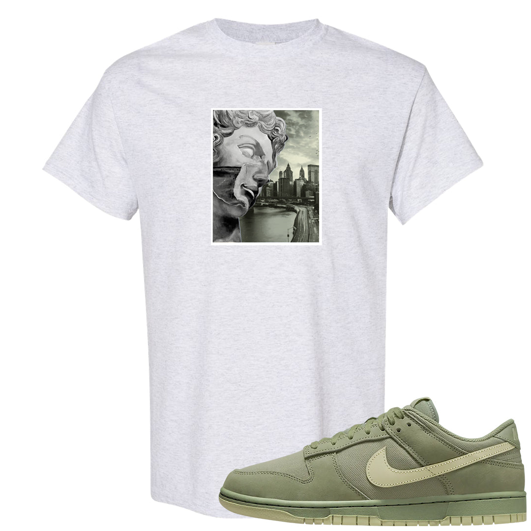 Oil Green Low Dunks T Shirt | Miguel, Ash