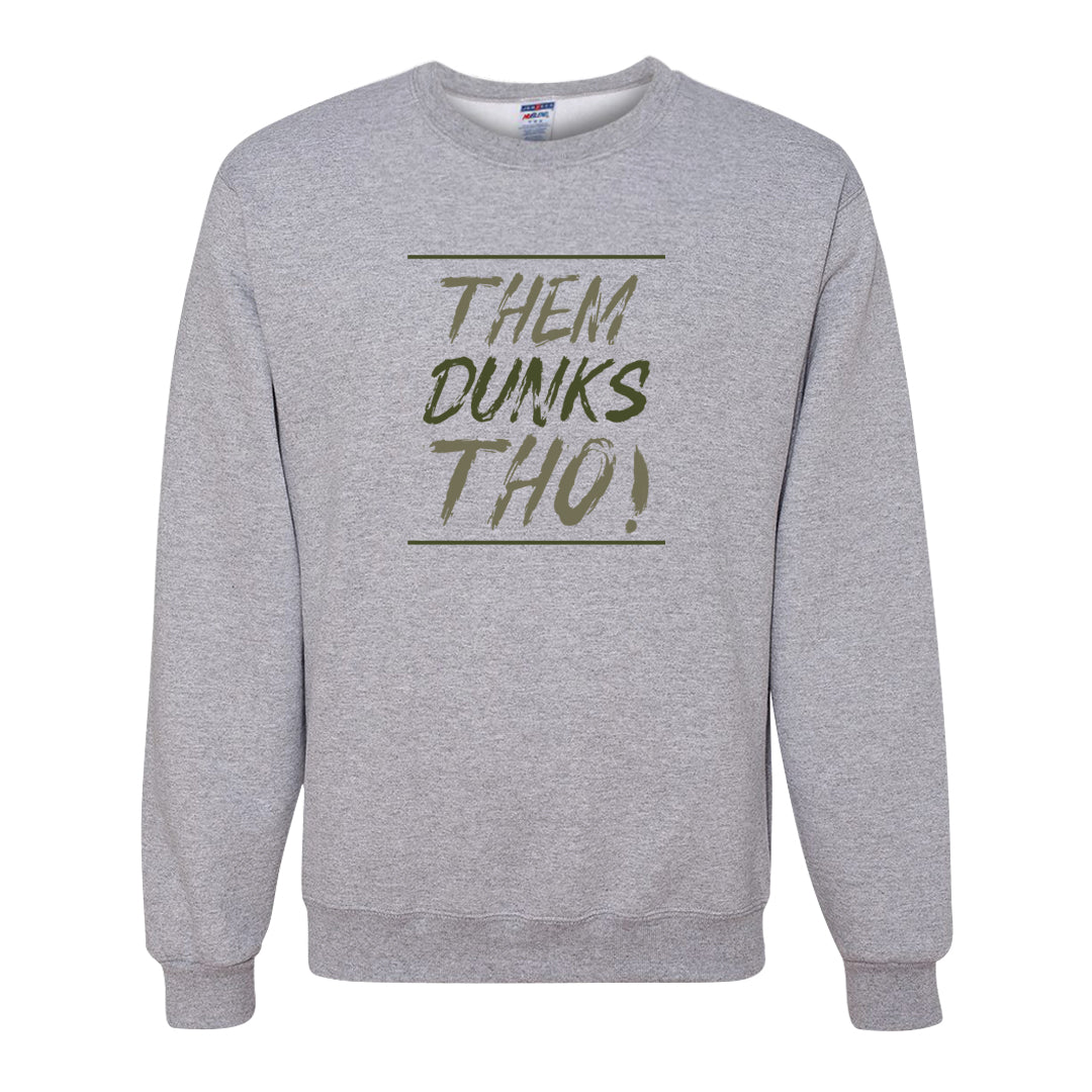 Oil Green Low Dunks Crewneck Sweatshirt | Them Dunks Tho, Ash