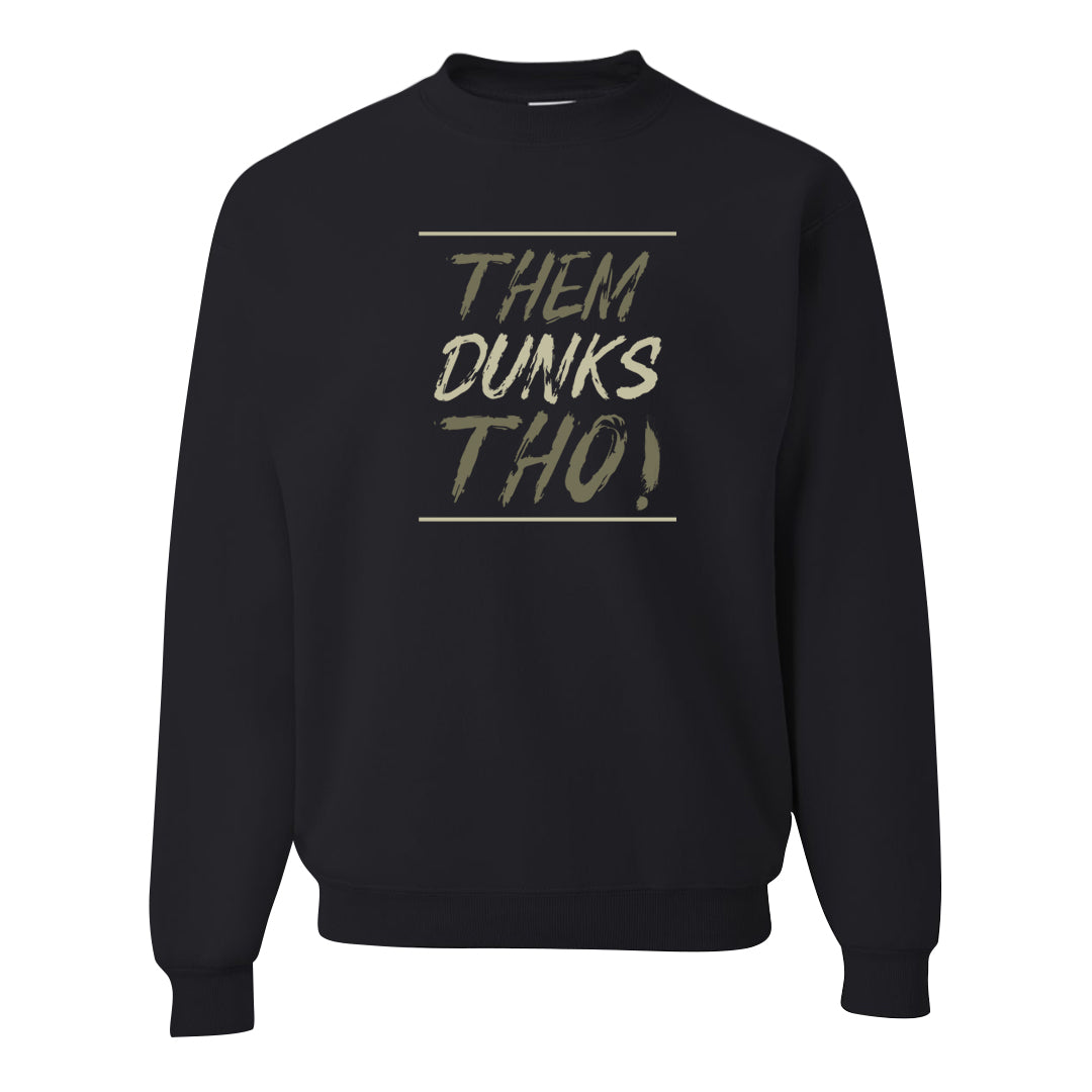 Oil Green Low Dunks Crewneck Sweatshirt | Them Dunks Tho, Black
