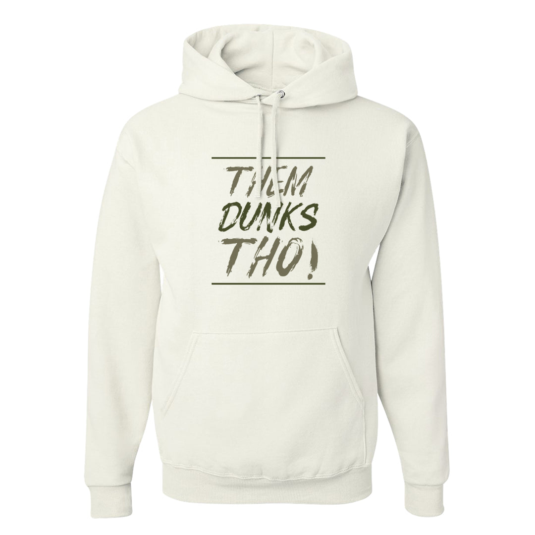 Oil Green Low Dunks Hoodie | Them Dunks Tho, White