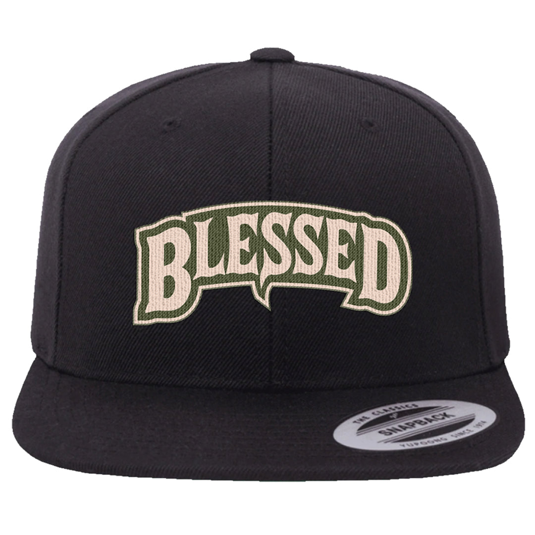 Olive Sail Low Dunks Snapback Hat | Blessed Arch, Black