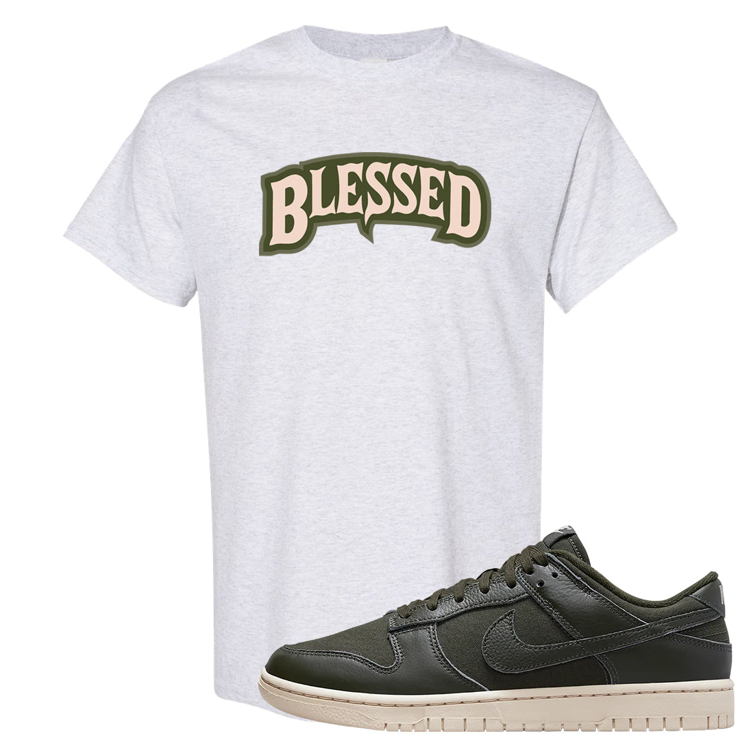 Olive Sail Low Dunks T Shirt | Blessed Arch, Ash