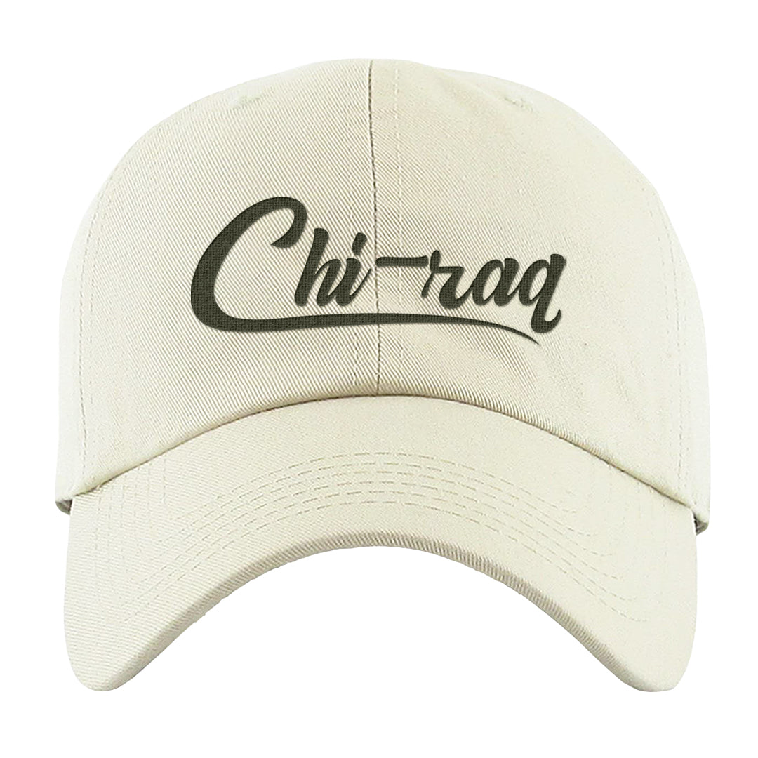 Olive Sail Low Dunks Dad Hat | Chiraq, White