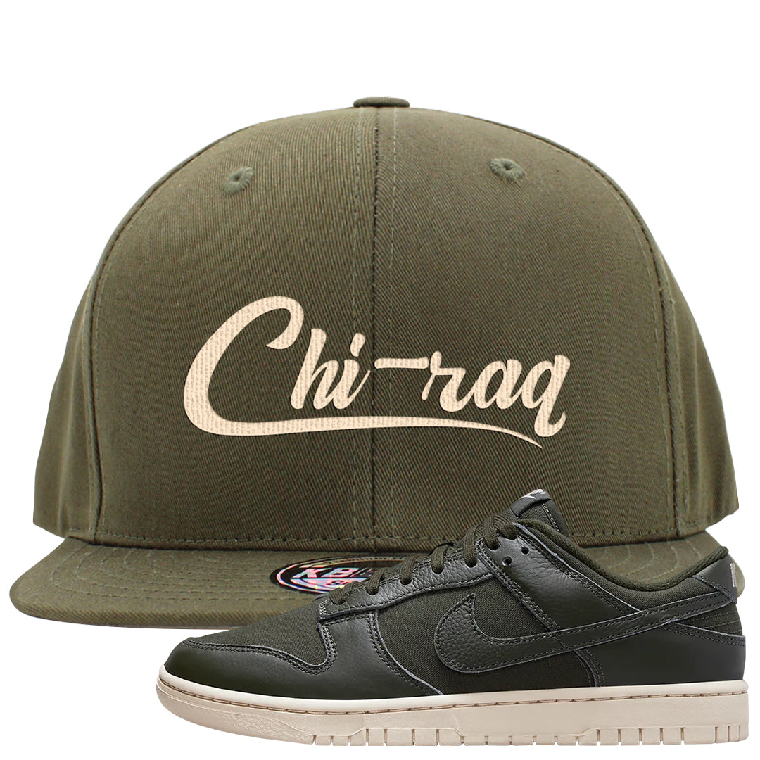 Olive Sail Low Dunks Snapback Hat | Chiraq, Olive