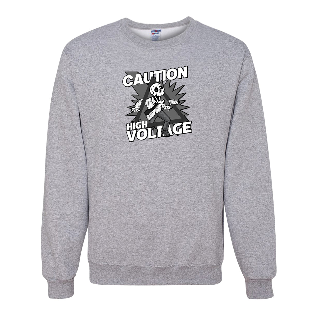 Panda Low Dunks Crewneck Sweatshirt | Caution High Voltage, Ash