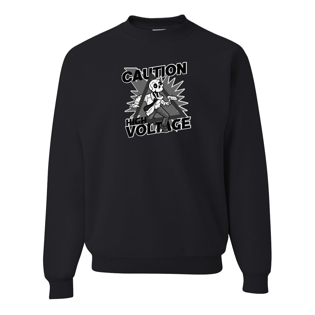 Panda Low Dunks Crewneck Sweatshirt | Caution High Voltage, Black