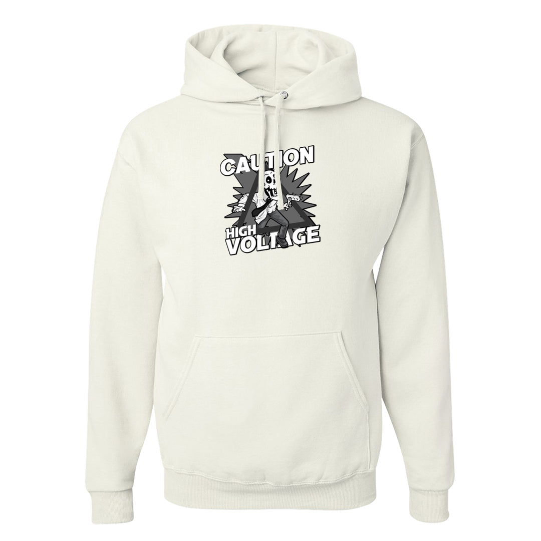 Panda Low Dunks Hoodie | Caution High Voltage, White