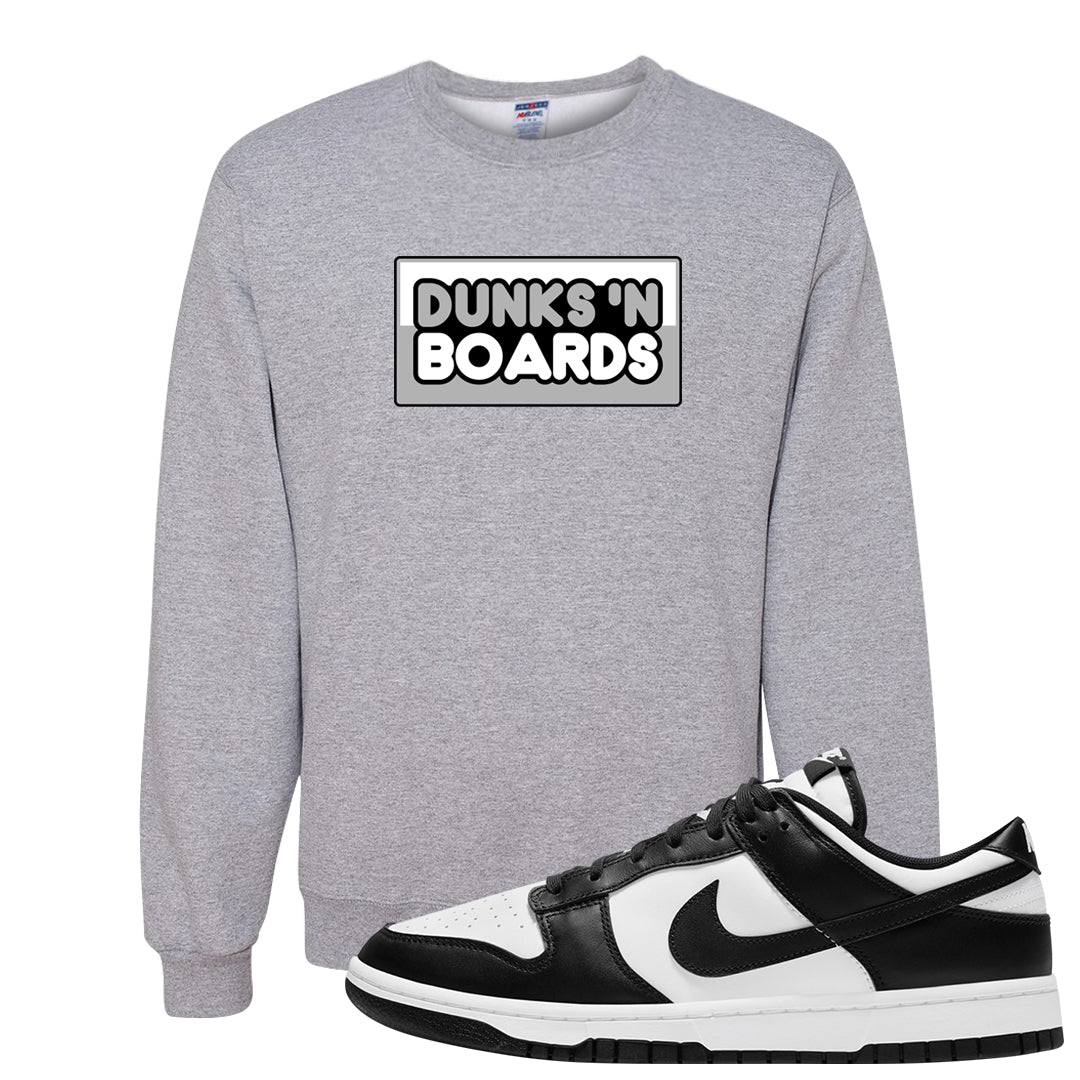 Panda Low Dunks Crewneck Sweatshirt | Dunks N Boards, Ash