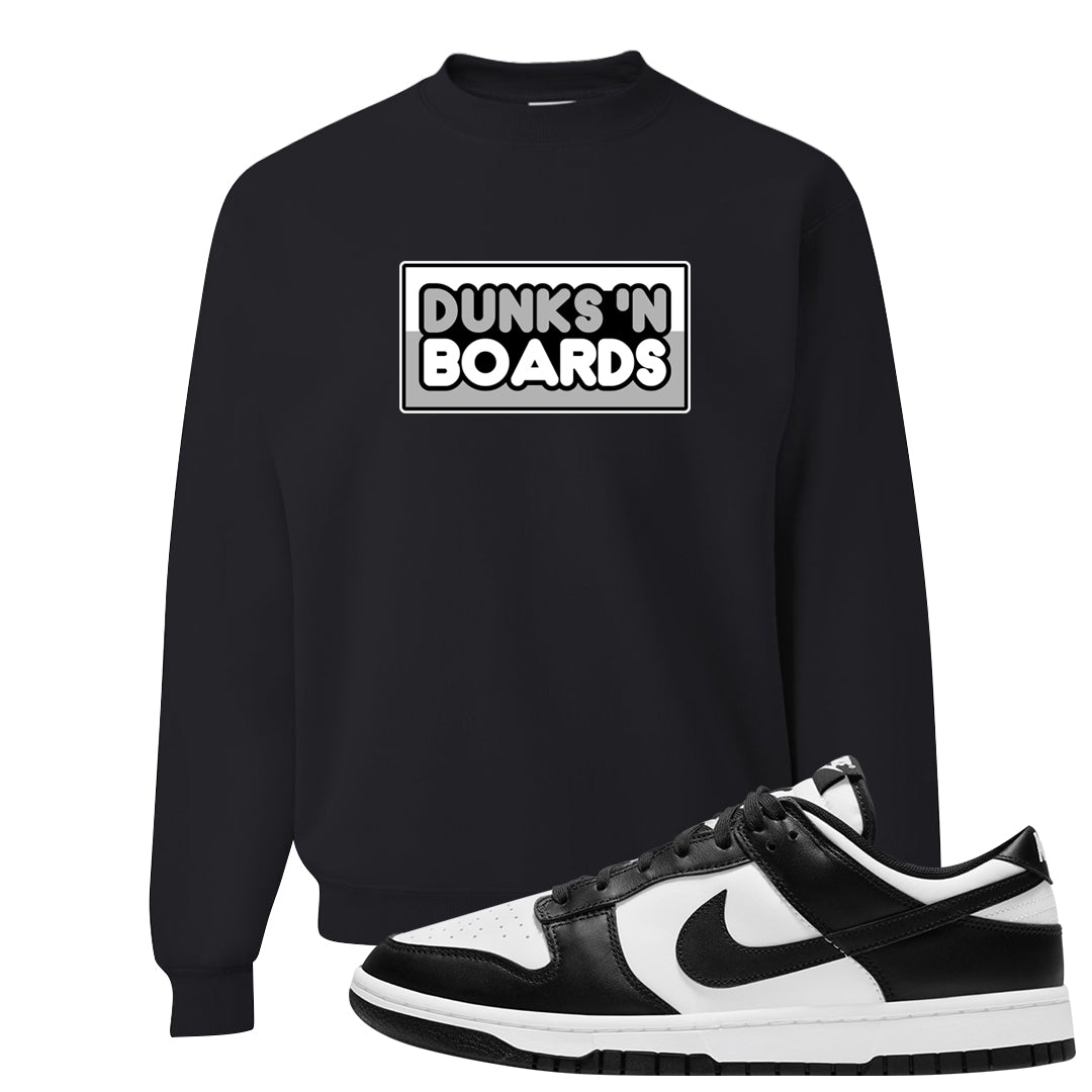 Panda Low Dunks Crewneck Sweatshirt | Dunks N Boards, Black