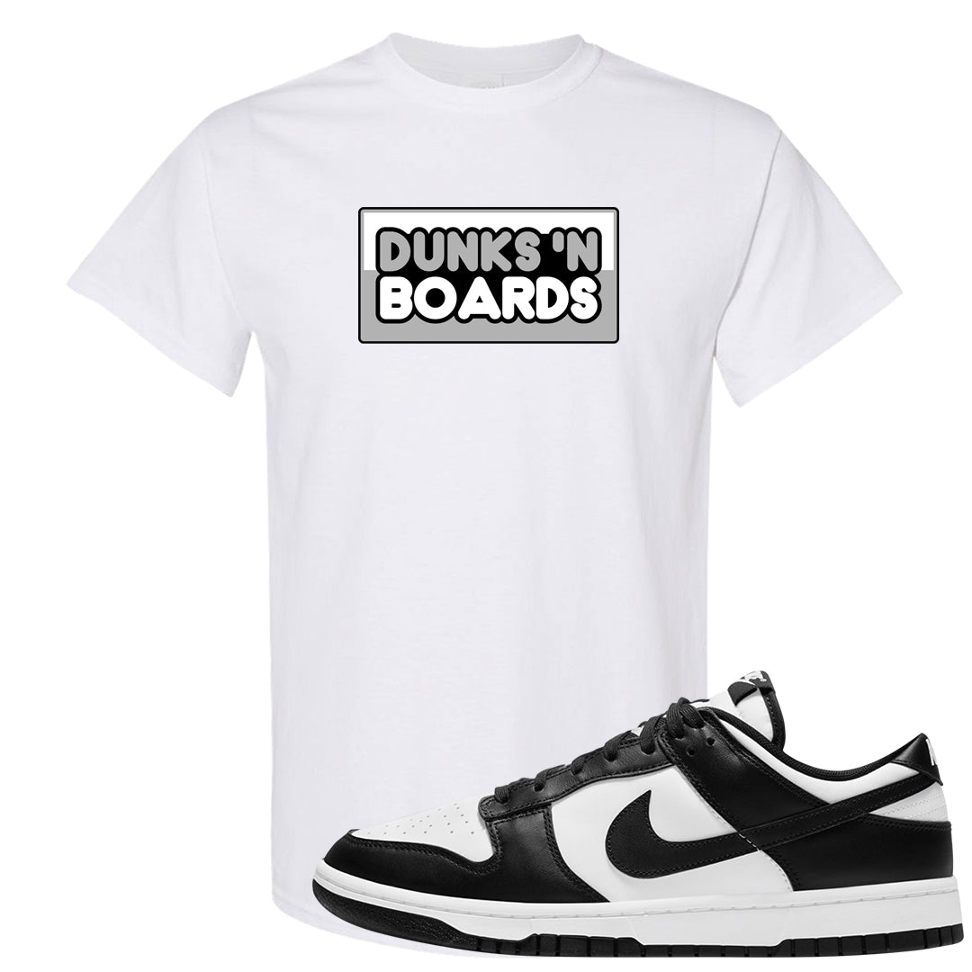 Panda Low Dunks T Shirt | Dunks N Boards, White