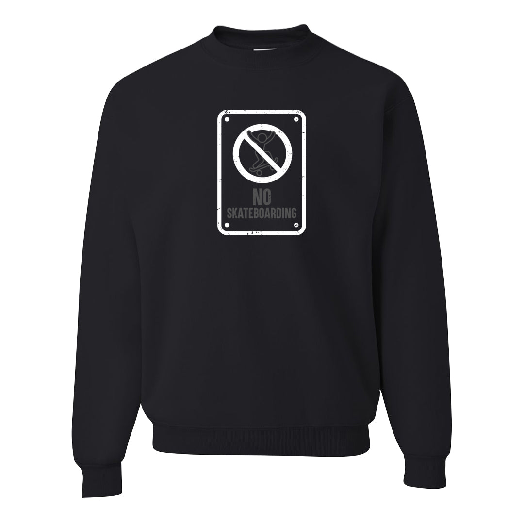 Panda Low Dunks Crewneck Sweatshirt | No Skating Sign, Black