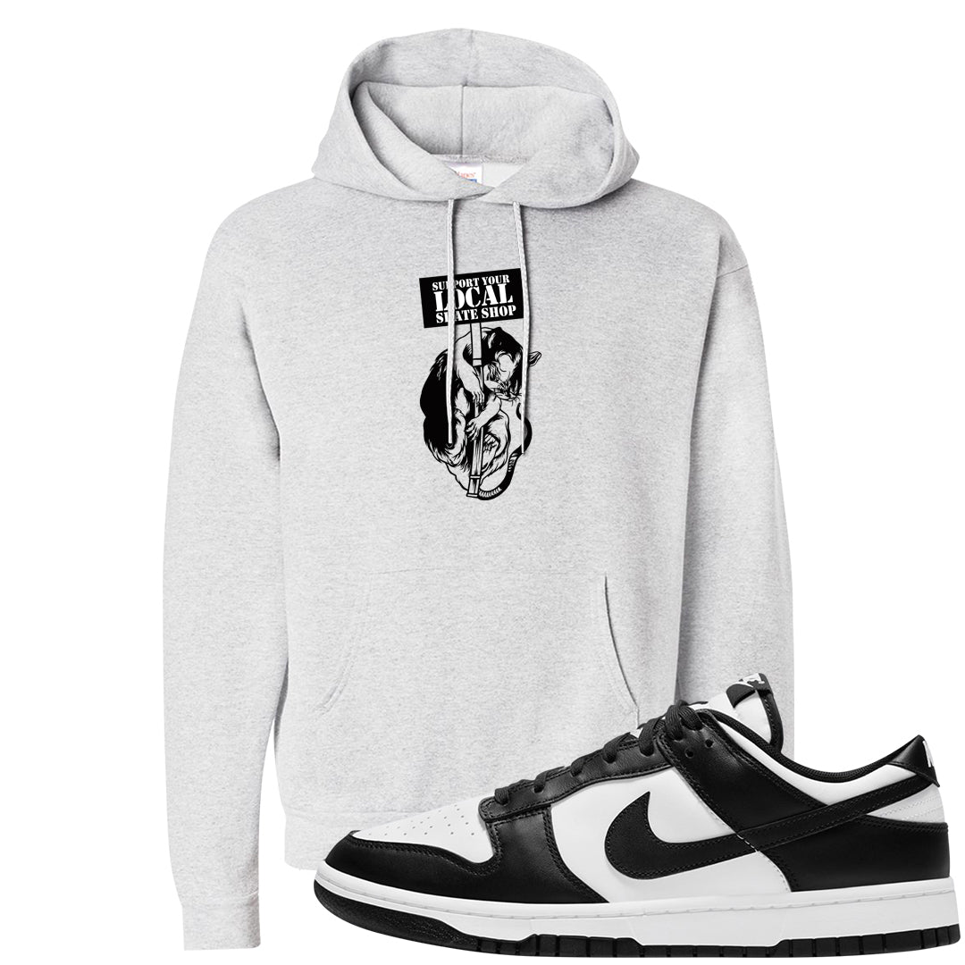 Panda Low Dunks Hoodie | Support Your Local Skate Shop, Ash