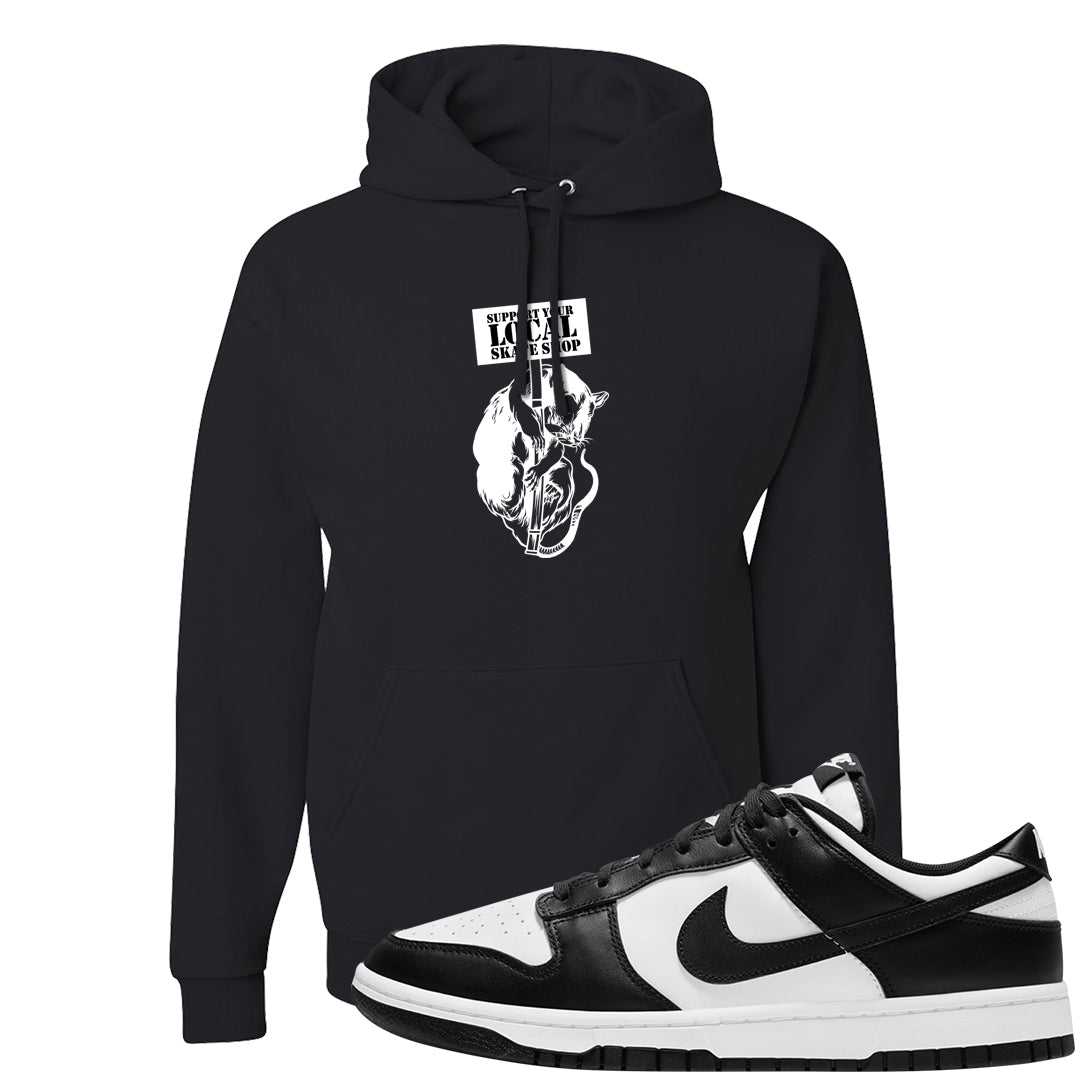 Panda Low Dunks Hoodie | Support Your Local Skate Shop, Black