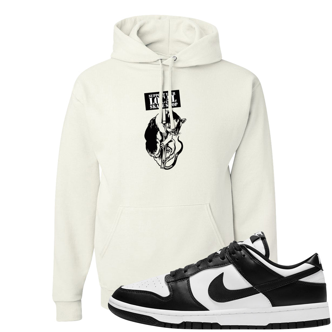 Panda Low Dunks Hoodie | Support Your Local Skate Shop, White