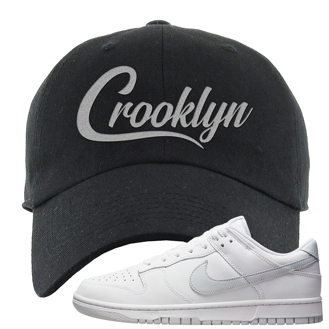 Pure Platinum Low Dunks Dad Hat | Crooklyn, Black