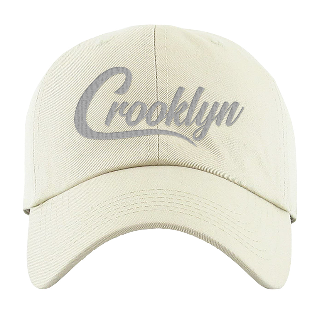 Pure Platinum Low Dunks Dad Hat | Crooklyn, White