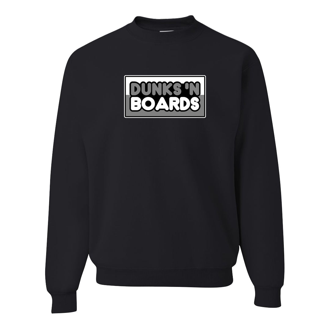 Pure Platinum Low Dunks Crewneck Sweatshirt | Dunks N Boards, Black