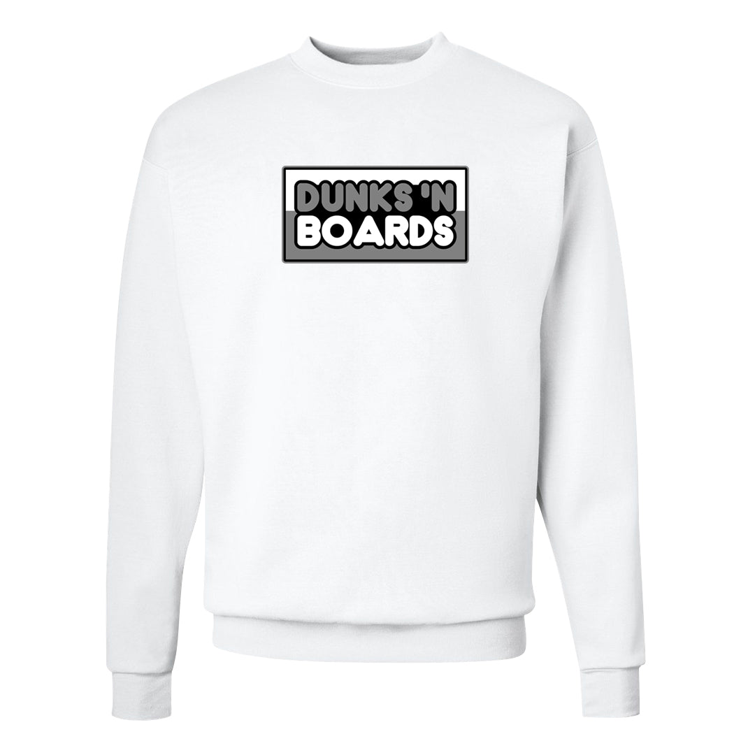 Pure Platinum Low Dunks Crewneck Sweatshirt | Dunks N Boards, White