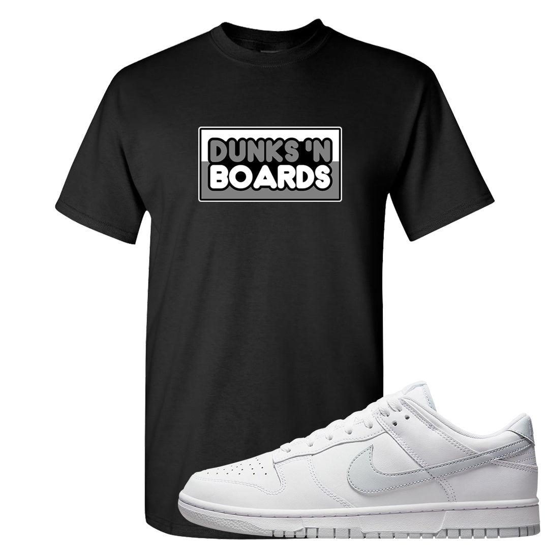 Pure Platinum Low Dunks T Shirt | Dunks N Boards, Black