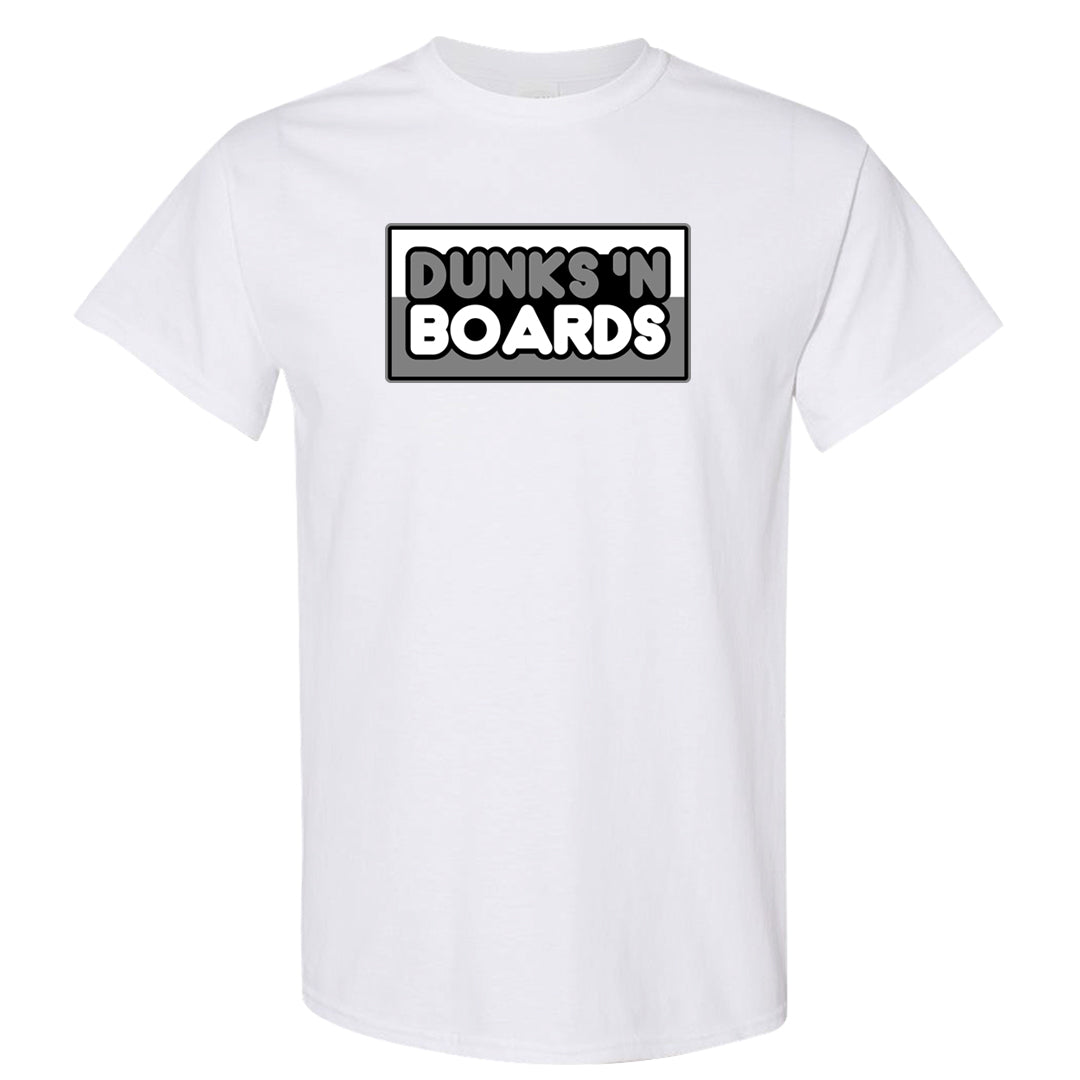 Pure Platinum Low Dunks T Shirt | Dunks N Boards, White
