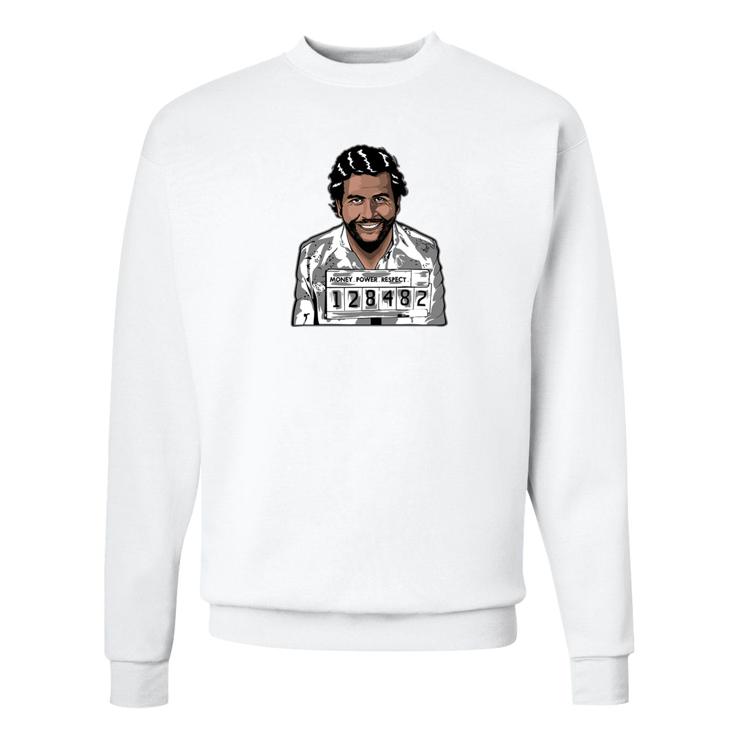 Pure Platinum Low Dunks Crewneck Sweatshirt | Escobar Illustration, White