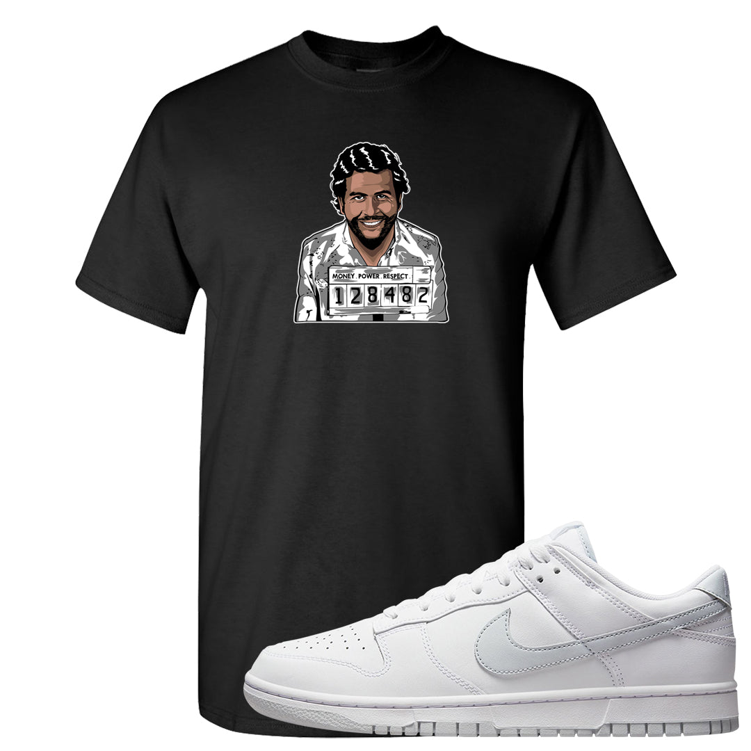 Pure Platinum Low Dunks T Shirt | Escobar Illustration, Black