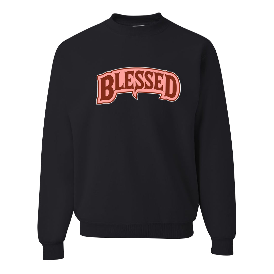 Red Stardust Low Dunks Crewneck Sweatshirt | Blessed Arch, Black