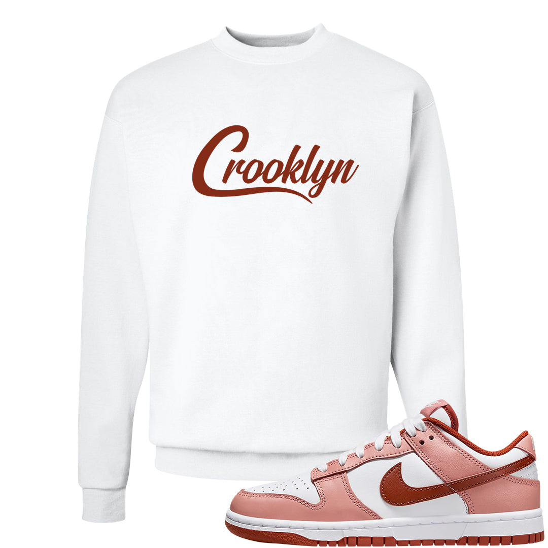 Red Stardust Low Dunks Crewneck Sweatshirt | Crooklyn, White