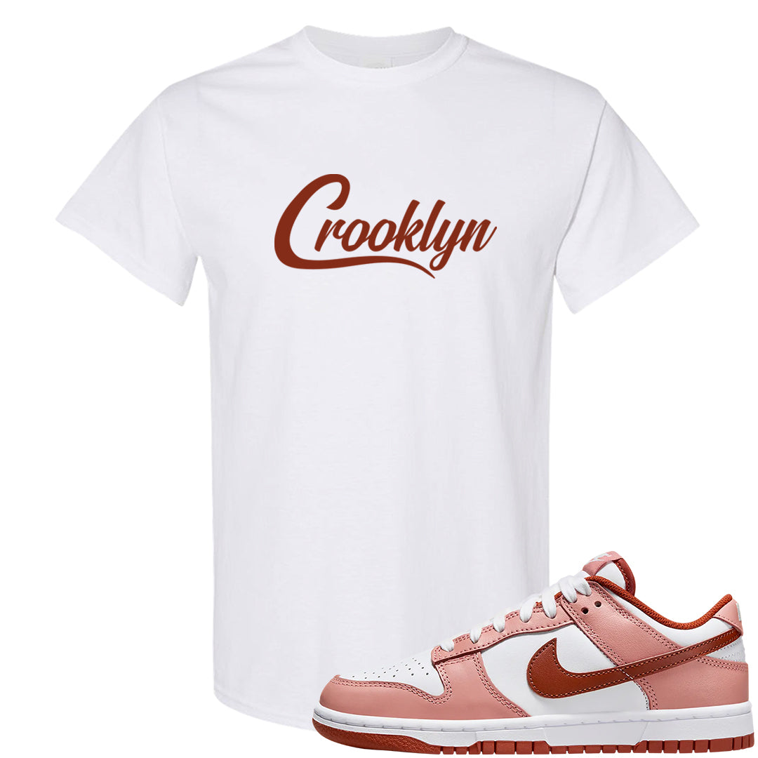 Red Stardust Low Dunks T Shirt | Crooklyn, White