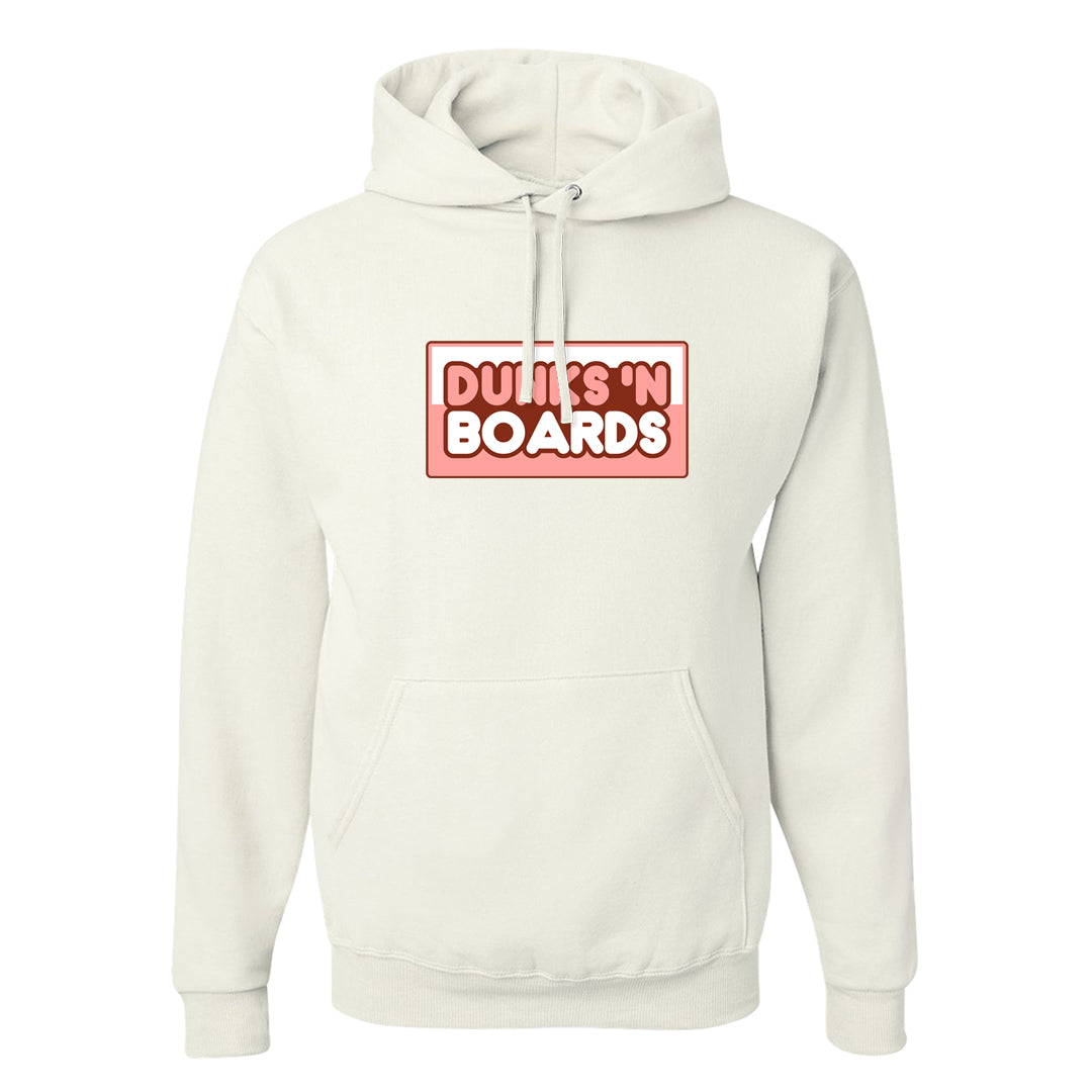 Red Stardust Low Dunks Hoodie | Dunks N Boards, White