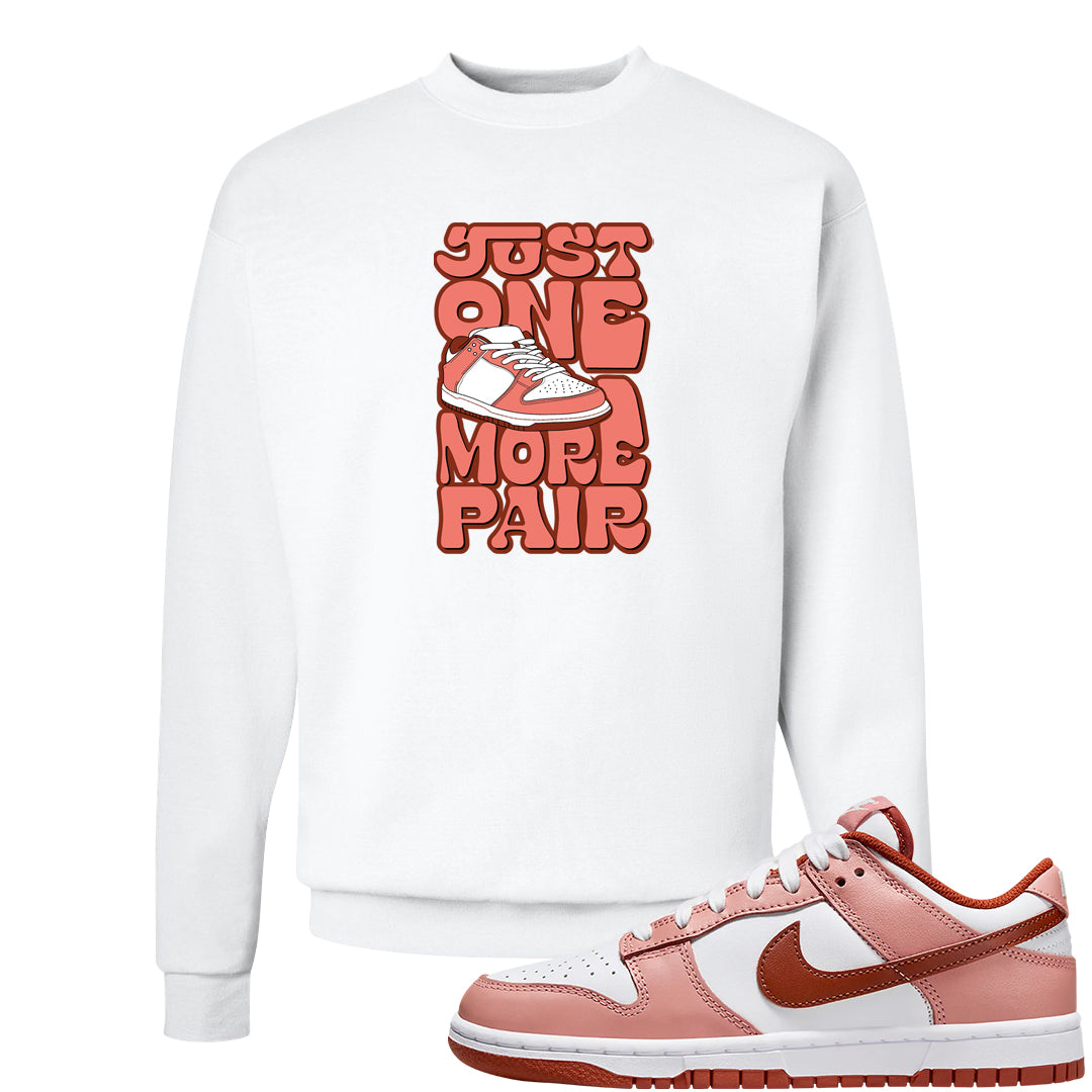 Red Stardust Low Dunks Crewneck Sweatshirt | One More Pair Dunk, White
