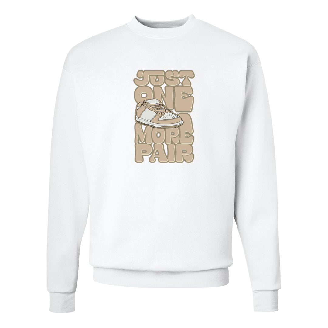 Twist Tan Low Dunks Crewneck Sweatshirt | One More Pair Dunk, White