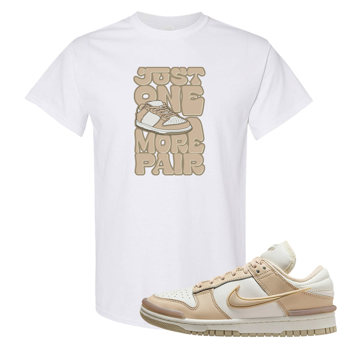 Twist Tan Low Dunks T Shirt | One More Pair Dunk, White