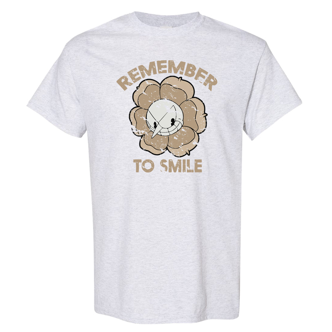 Twist Tan Low Dunks T Shirt | Remember To Smile, Ash