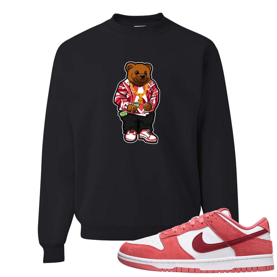 Valentine's Day Low Dunks Crewneck Sweatshirt | Sweater Bear, Black