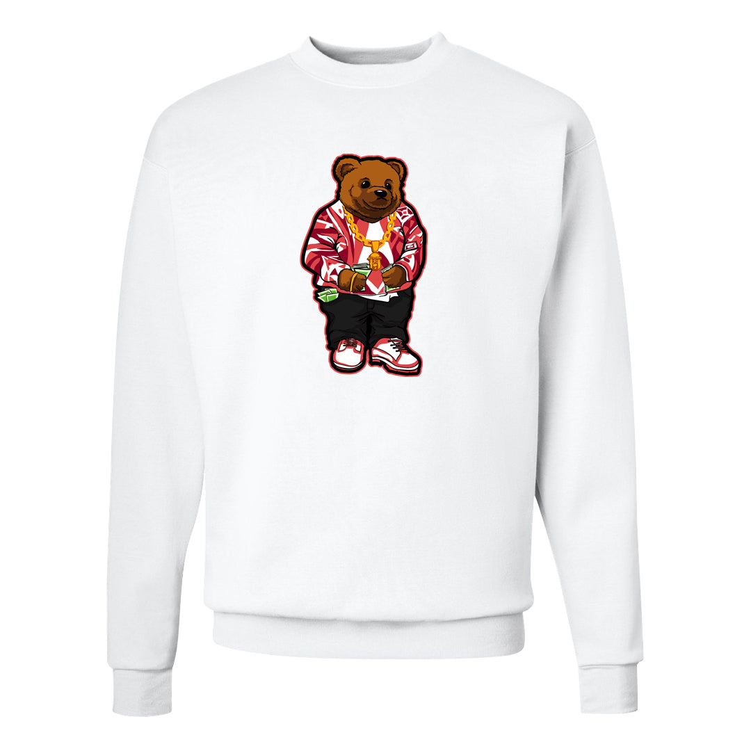 Valentine's Day Low Dunks Crewneck Sweatshirt | Sweater Bear, White