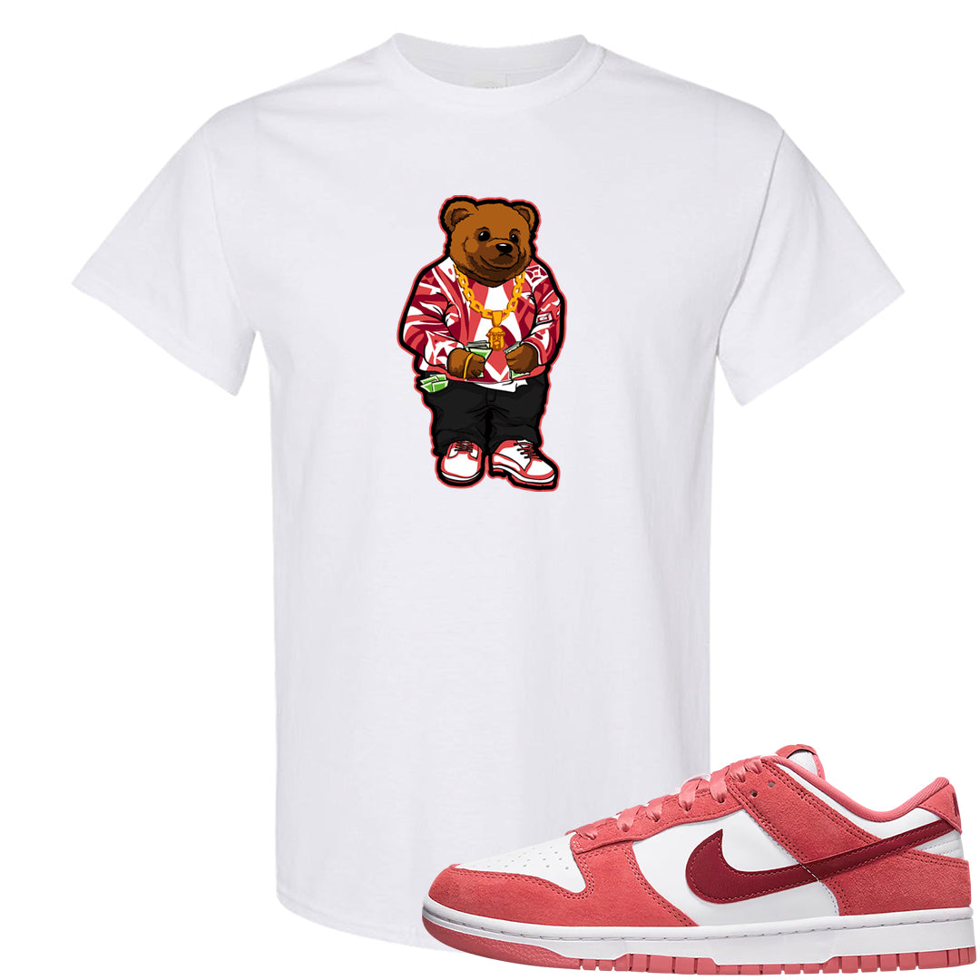Valentine's Day Low Dunks T Shirt | Sweater Bear, White