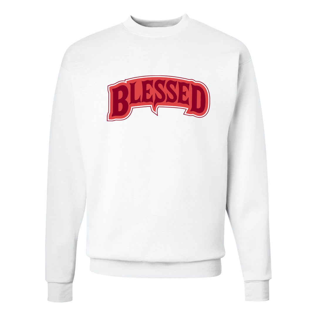 Valentine's Day Low Dunks Crewneck Sweatshirt | Blessed Arch, White