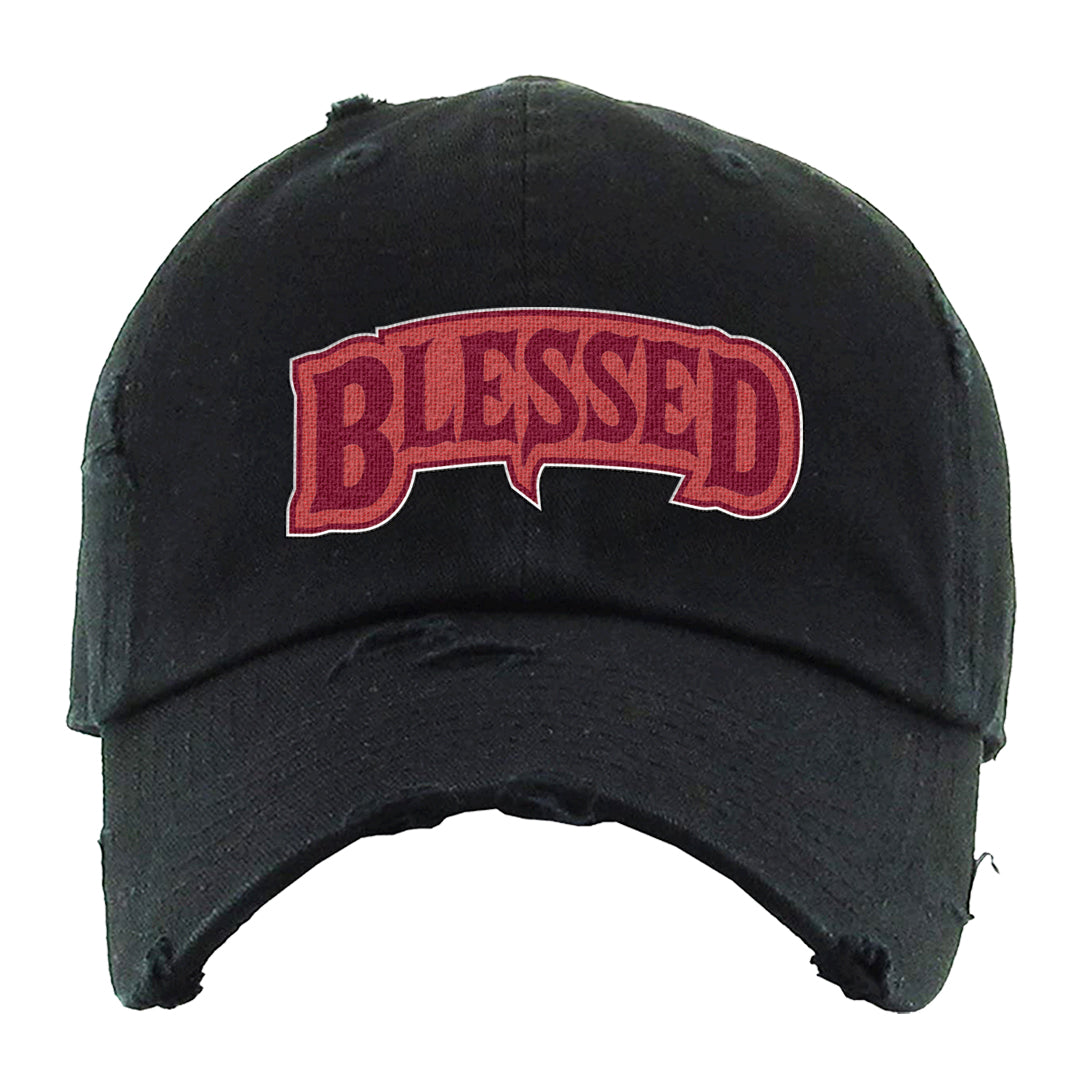 Valentine's Day Low Dunks Distressed Dad Hat | Blessed Arch, Black