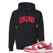 Valentine's Day Low Dunks Hoodie | Blessed Arch, Black