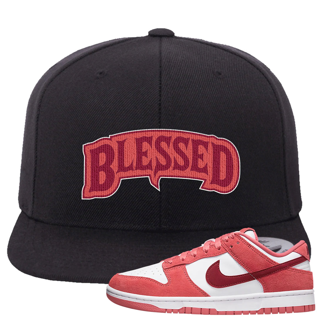 Valentine's Day Low Dunks Snapback Hat | Blessed Arch, Black