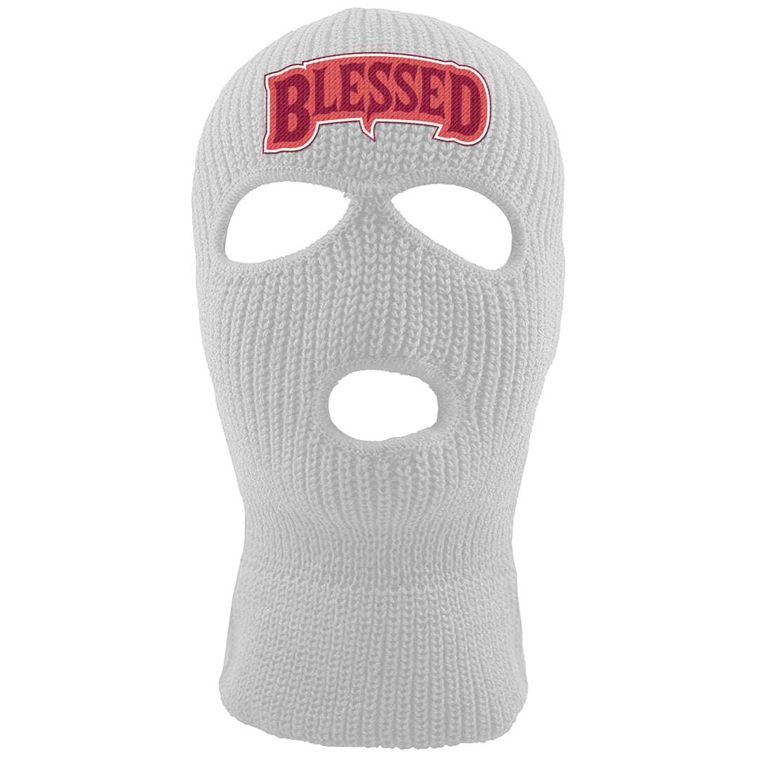 Valentine's Day Low Dunks Ski Mask | Blessed Arch, White