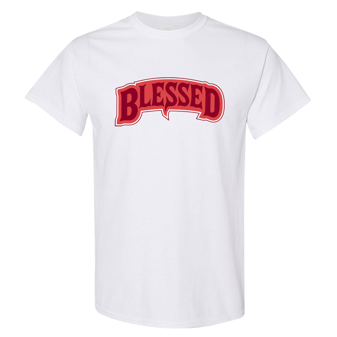 Valentine's Day Low Dunks T Shirt | Blessed Arch, White