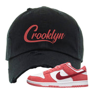 Valentine's Day Low Dunks Distressed Dad Hat | Crooklyn, Black