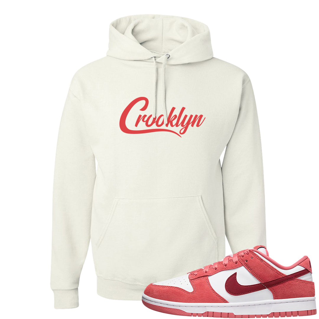 Valentine's Day Low Dunks Hoodie | Crooklyn, White