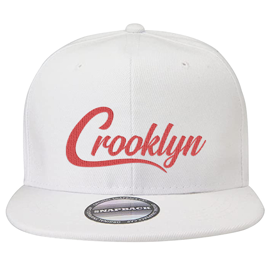 Valentine's Day Low Dunks Snapback Hat | Crooklyn, White