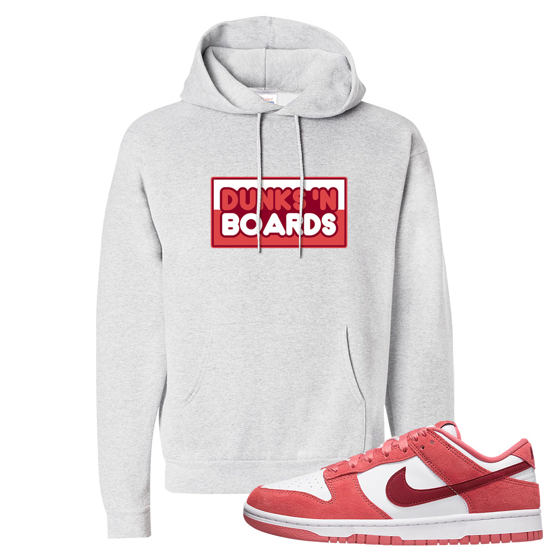 Valentine's Day Low Dunks Hoodie | Dunks N Boards, Ash