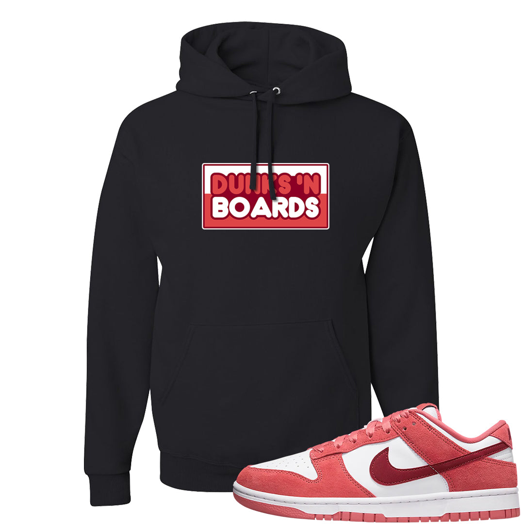 Valentine's Day Low Dunks Hoodie | Dunks N Boards, Black